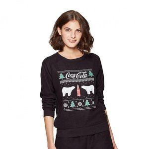 NWT Coca Cola Pajama Sweatshirt Large Black